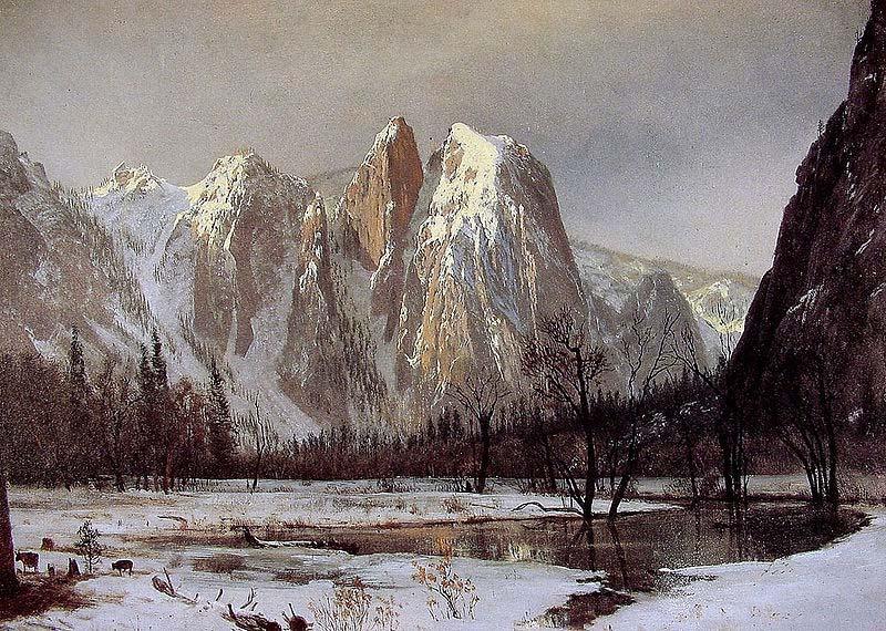 Albert Bierstadt Cathedral Rock, Yosemite Valley, California oil painting picture
